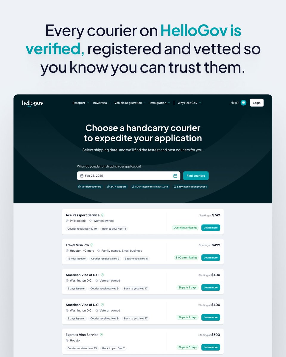 hellogovai's tweet image. 3️⃣ Online Renewal – eligible renewals
4️⃣ Registered Courier (that’s us!) – when you need help fast

HelloGov hand-carries passports to regional agencies — saving you time and stress.

Learn more: hellogov.com

#passportrenewal #travelready #HelloGov