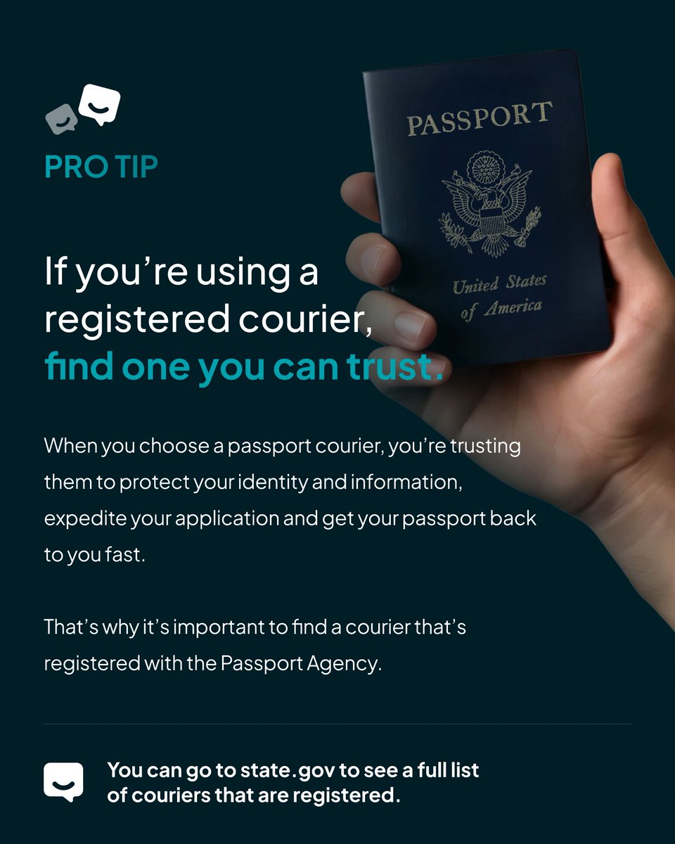 hellogovai's tweet image. 3️⃣ Online Renewal – eligible renewals
4️⃣ Registered Courier (that’s us!) – when you need help fast

HelloGov hand-carries passports to regional agencies — saving you time and stress.

Learn more: hellogov.com

#passportrenewal #travelready #HelloGov