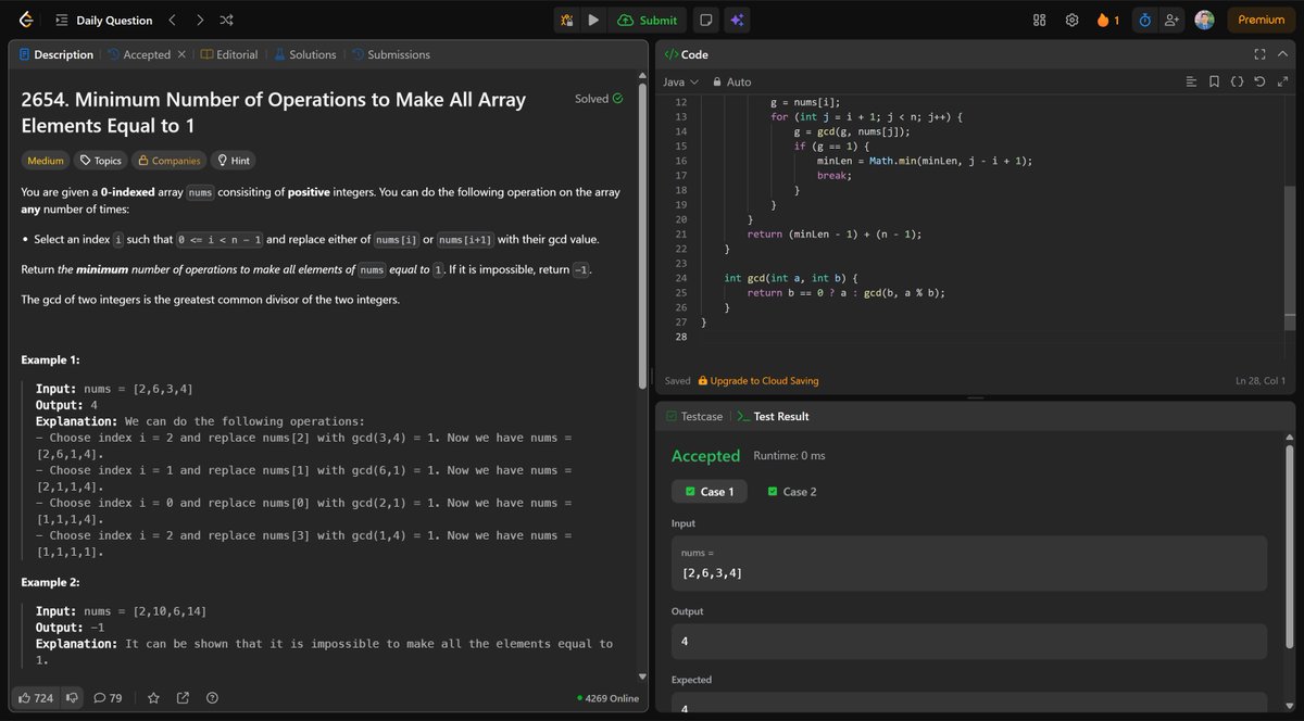 madhavtiwari24's tweet image. Day 196 of #365DaysOfLeetCode ✅Just solved LeetCode problem No. 551! Let’s keep pushing!📷#LeetCode #CodingChallenge #ProblemSolving