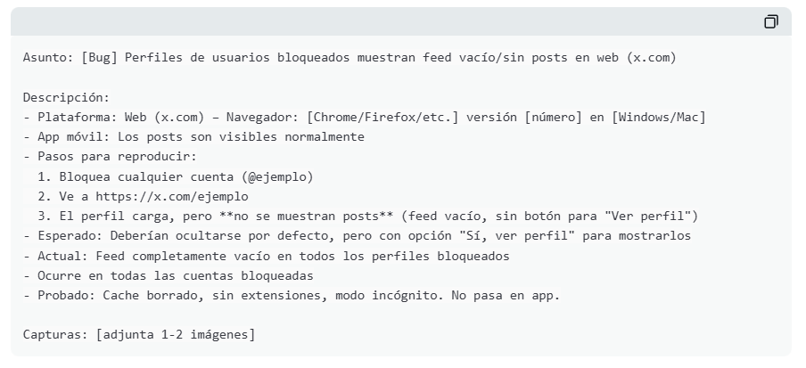 buscoaliens's tweet image. @XEng @Support #XBug 
Grok me ha ayudado con esto: Al pulsar en &quot;Ver los post&quot; no se ve nada. Al pulsar en &quot;Ver&quot;, tampoco se ve nada.