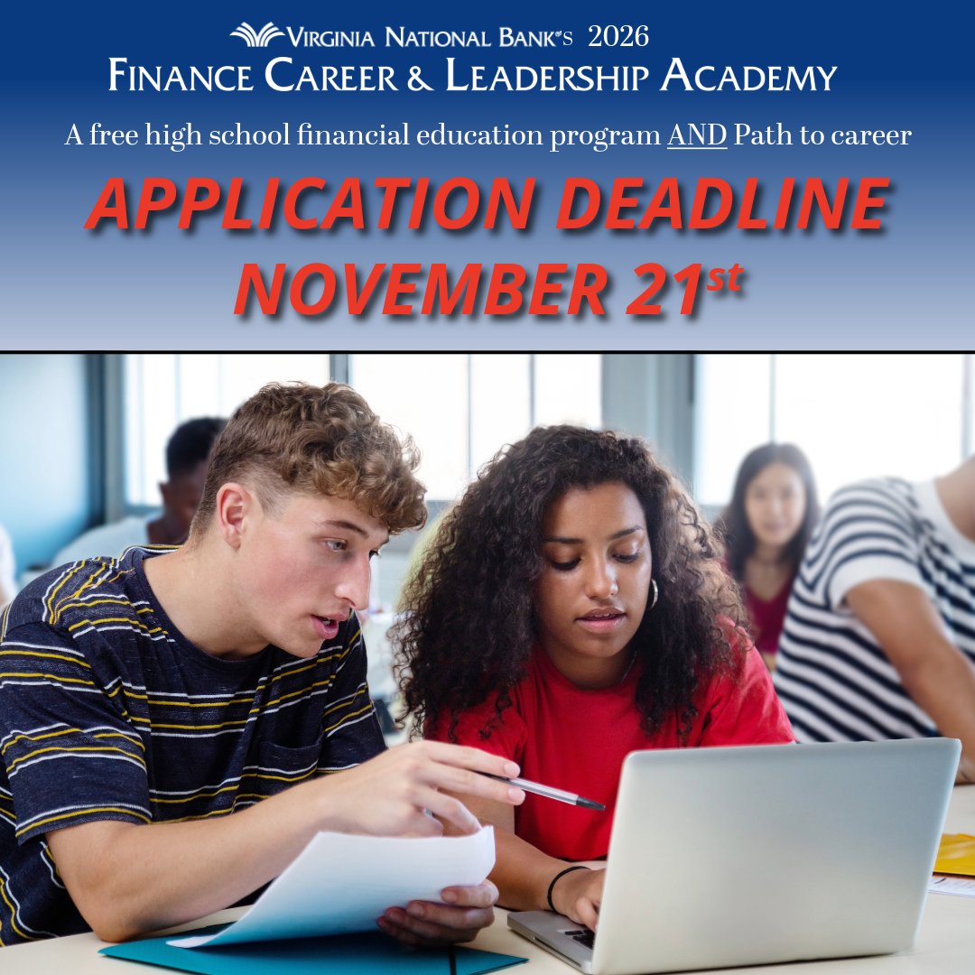 VNB’s 2026 Finance Career &amp; Leadership Academy (FCLA) is accepting applications through November 21, 2025.

Learn more about the program and apply at vnb.com/fcla.