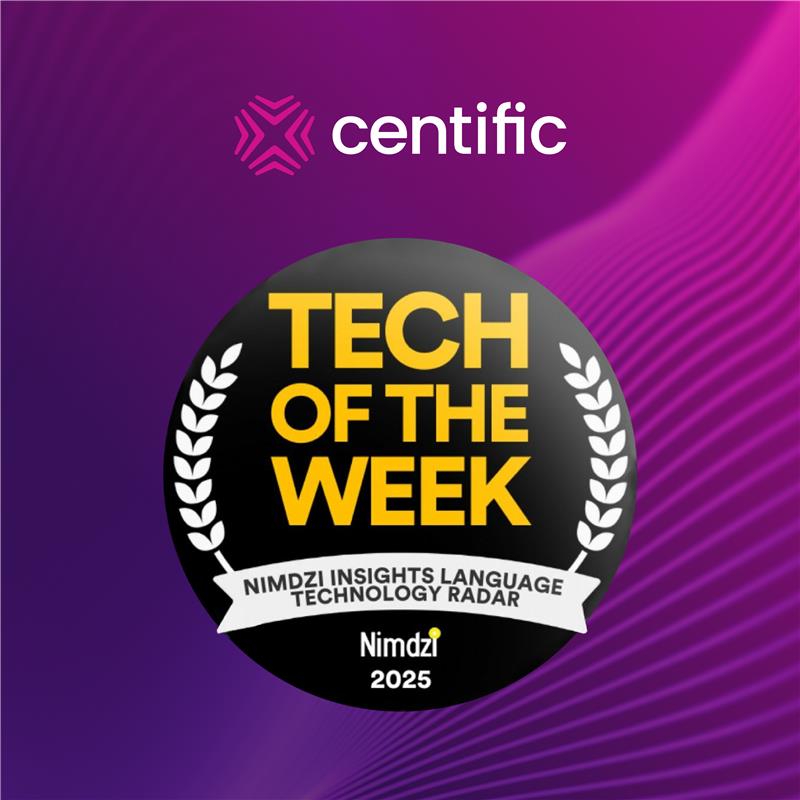 CentificGlobal's tweet image. We are honored to be named “Tech of the Week” by @Nimdzi_Insights, a designation that recognizes how we are advancing multilingual AI with human oversight!: multilingual.com/centific-named… #Ai #TechOfTheWeek #MultilingualAI #Localization