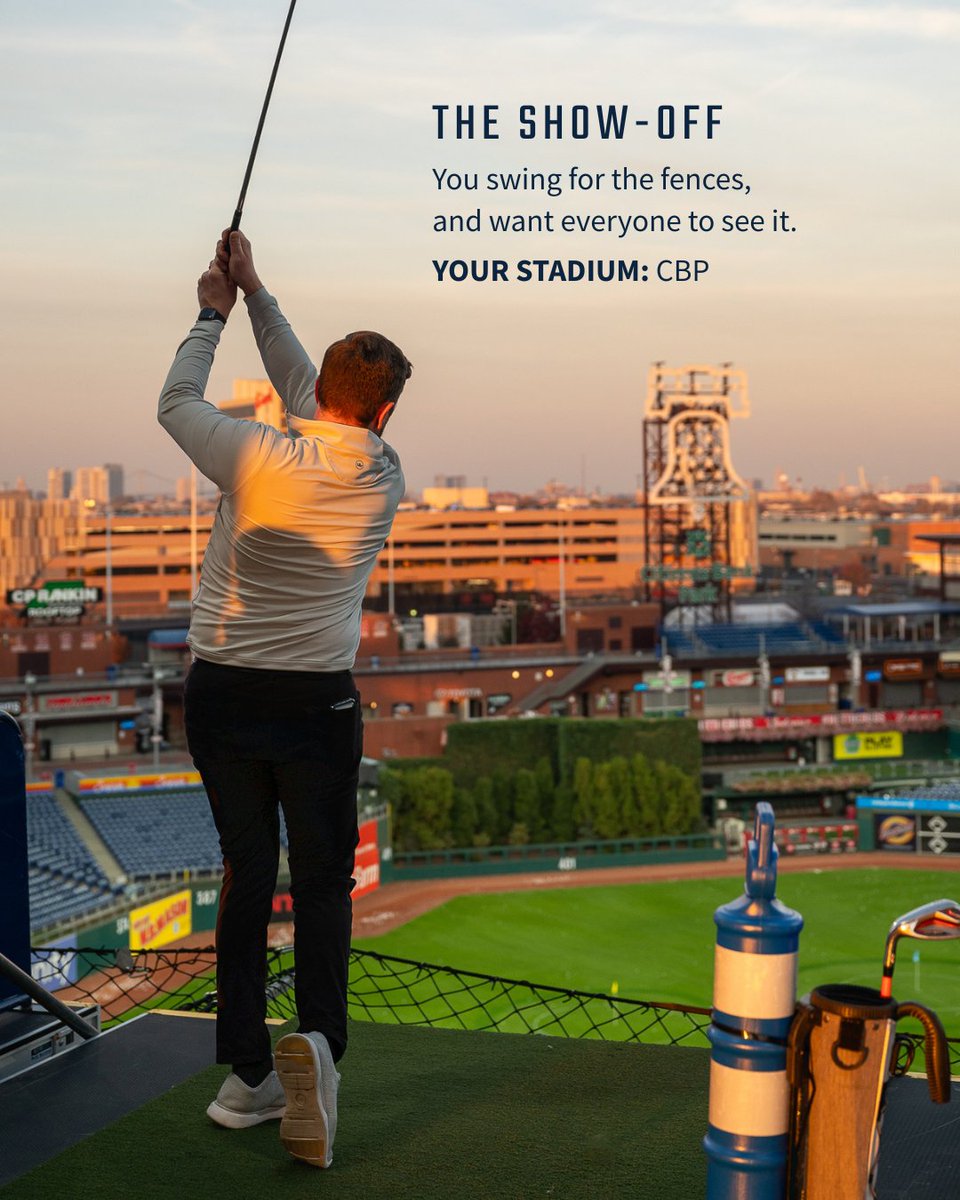 upperdeckgolf's tweet image. Your swing says a lot. But which stadium gets you?

Swipe through to find your vibe, then tag the friend who brings the opposite energy.

Let’s see which squad has the most Show-Offs out here.

#upperdeckgolf #comericapark #citizensbankpark #lumenfield