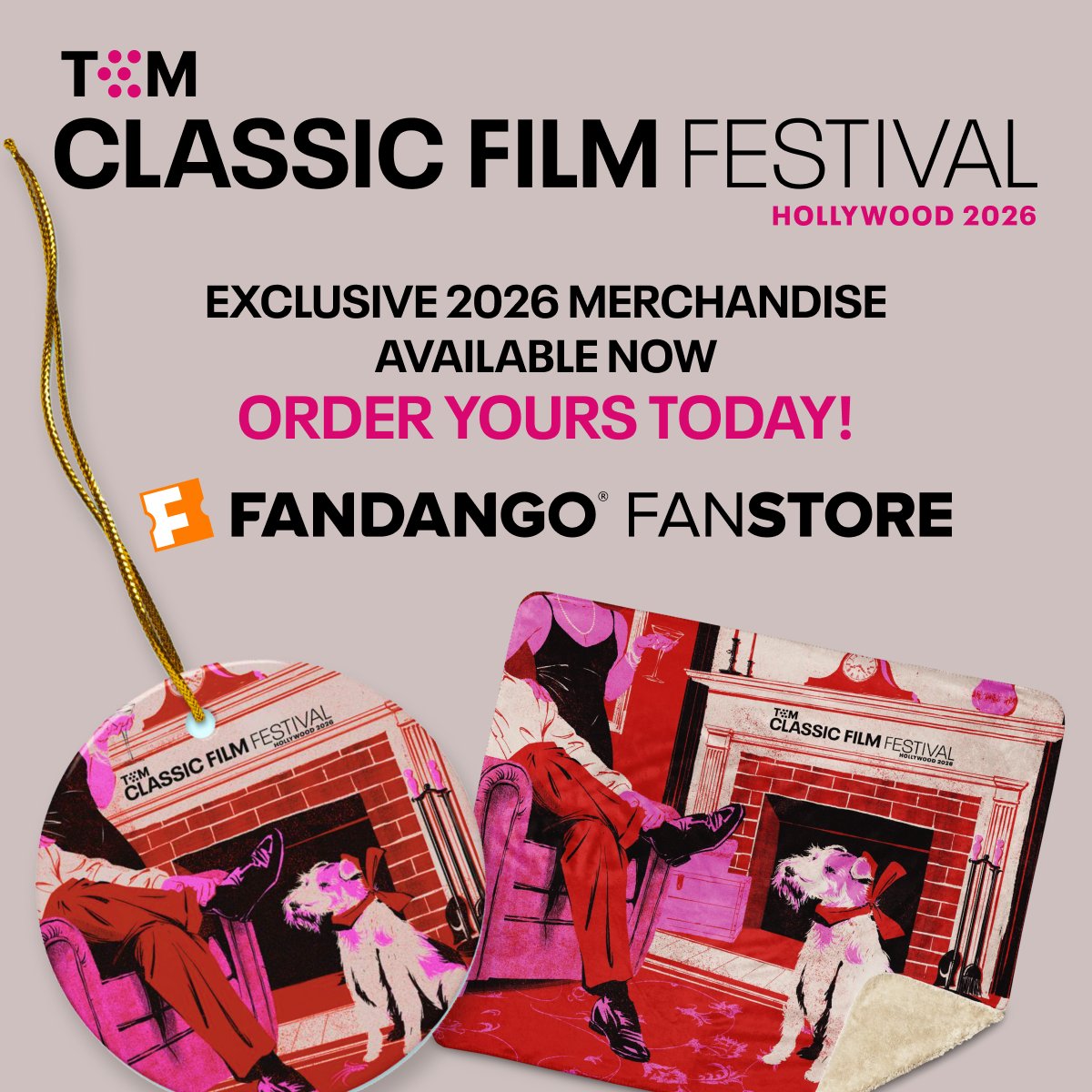Get ready for the 2026 #TCMFF with exclusive merchandise!

From a cozy blanket to posters, you can shop new holiday-themed items now at the TCM Classic Film Festival storefront on Fandango FanStore: bit.ly/4jqhbab