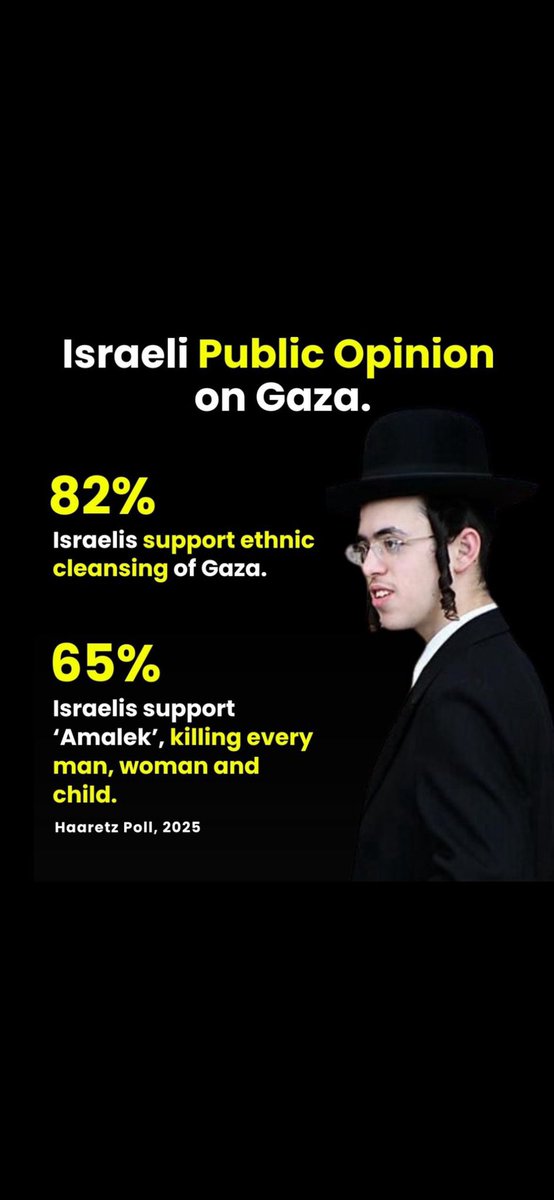 PhillyPhoton's tweet photo. @EniorJimenez 82% de los israelíes apoyan una limpieza étnica contra Gaza. Lo ironico es que Israel justifica su genocido contra Gaza porque "eligieron ese gobierno" la última elección fue en 1996 y el 80% de la poblacion gazatí ni nacia aún https://t.co/48sXsHYTWK