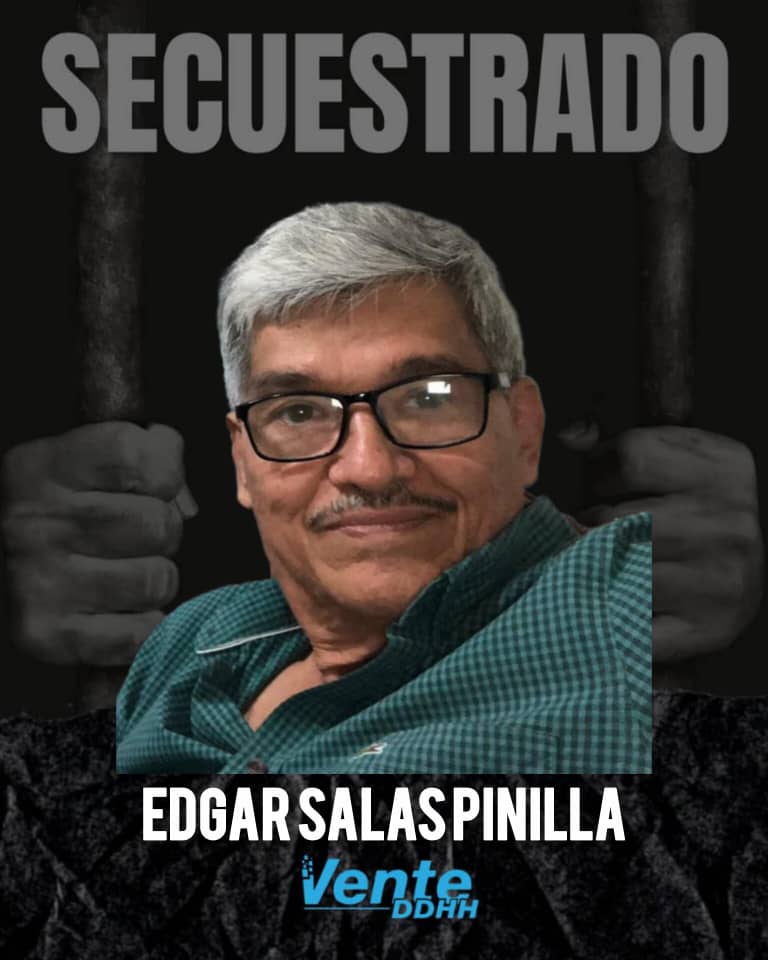 🚨#Alerta Edgar Salas Pinilla, coordinador de Organización en la parroquia Concepción, municipio Iribarren, estado Lara, fue secuestrado el 07 de noviembre de 2025, por funcionarios del Sebin en la entidad. 

‼️Días anteriores, la residencia de su ex esposa y su hijo, fue