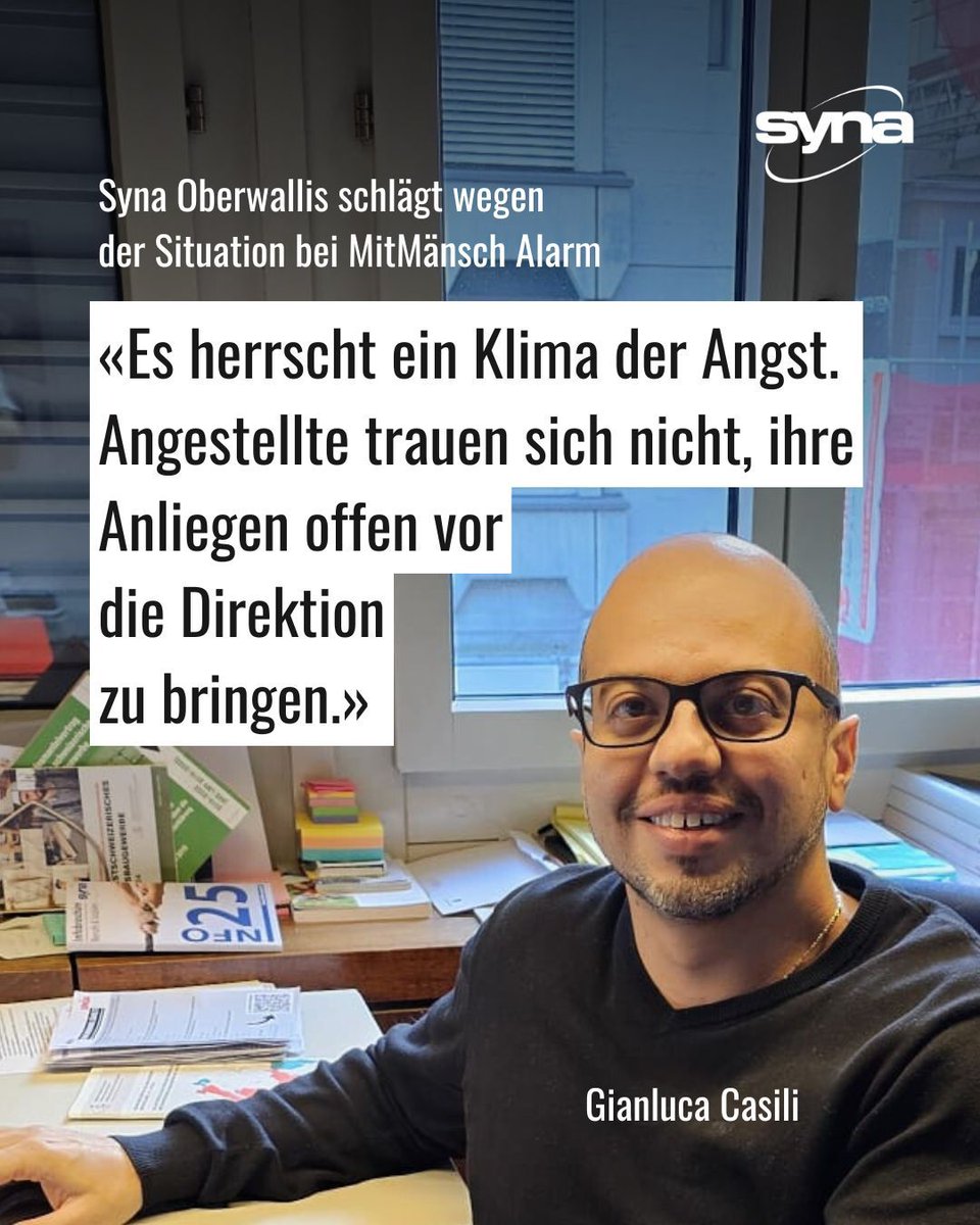 Unser Team in Visp  schickt uns diesen Artikel aus 
pomona.ch/story/664524/n…

Nach Kritik des Personals: Unia und Syna verlangen bessere Arbeitsbedingungen bei *MitMänsch Oberwallis

#gewerkschaft #soziales #engagement
