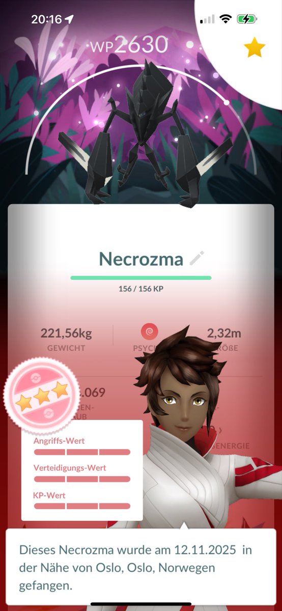 Hundo Necrozma with background😊

Thank you very much for the raid <a href="/VegardKnutsen92/">00VegardKnutsen 🇳🇴</a> 😊

#PokemonGO