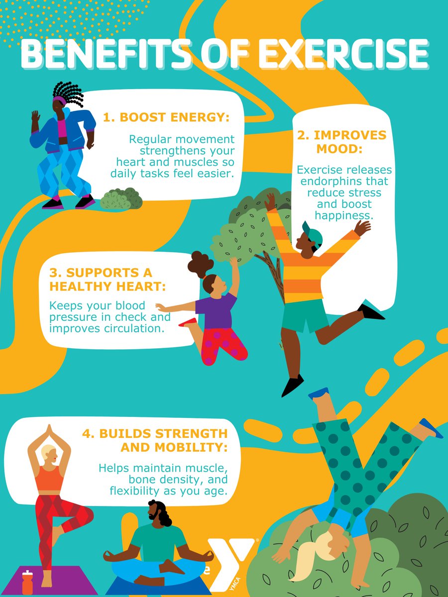 It’s Fitness Friday at the Y! 💪
Exercise doesn’t just change how you look—it changes how you live.

Every step counts—move with us today!
#FitnessFriday #UpperPeeDeeYMCA #HealthyLiving #YMCA #CommunityStrong