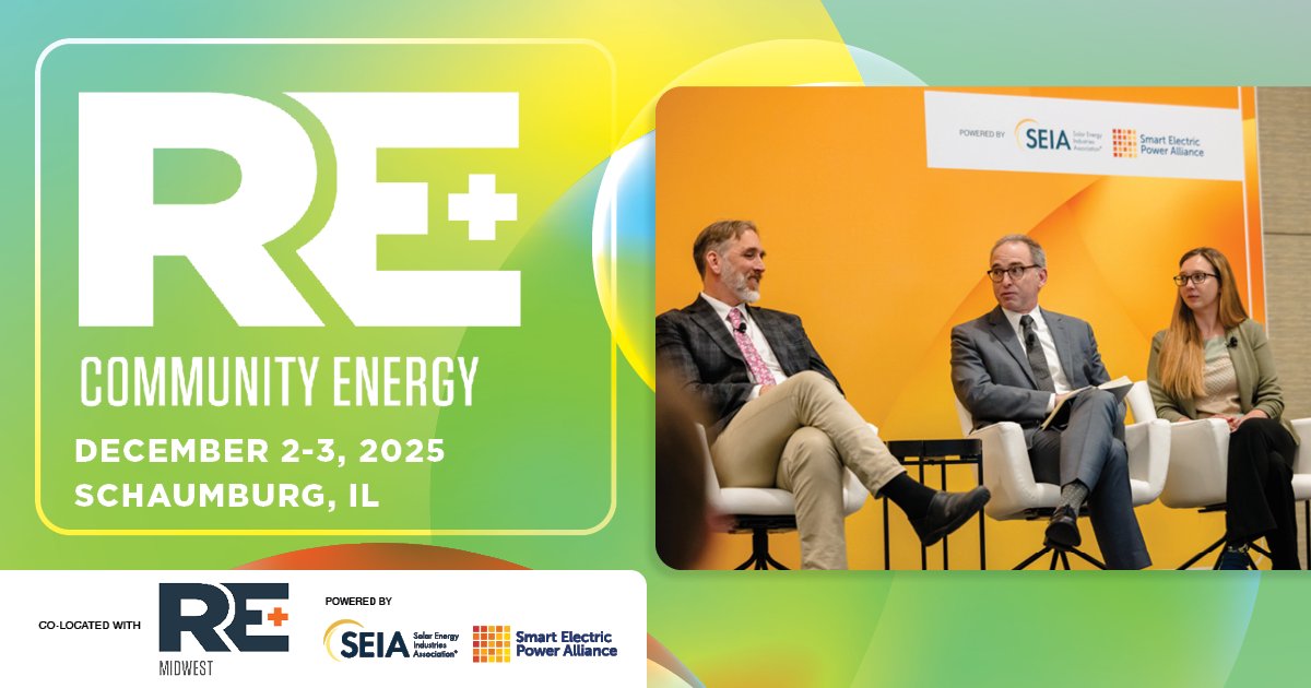 REPlusEvents's tweet image. Utilities are playing a pivotal role in the future of community-scale clean energy. Programming at RE+ Community Energy is designed to help utility teams develop &amp;amp; navigate the growing energy demand.

Register today! bit.ly/4781rlQ

#REPlusCommunityEnergy #CleanEnergy