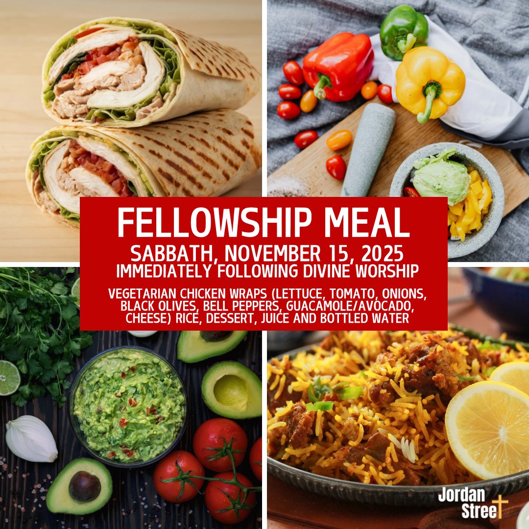 JSSDAC's tweet image. 🫑 🥖 🥑 Join us for fellowship meal this Sabbath immediately following divine worship.

🫑 🥖 🥑 Donations should support 10-15 adults.

#JSSDAC #AdventistPotluck #Fellowship