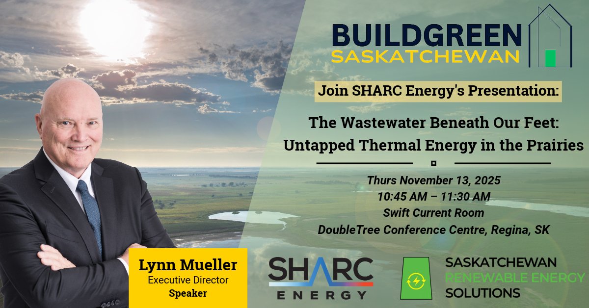 Don’t miss Lynn Mueller presenting “The Wastewater Beneath Our Feet: Untapped Thermal Energy in the Prairies” at the BuildGreen Saskatchewan Conference 

🗓  Nov 13
⏰  10:45 AM 
📍  Swift Current Room

A must-see for anyone committed to decarbonization solutions in the Prairies!