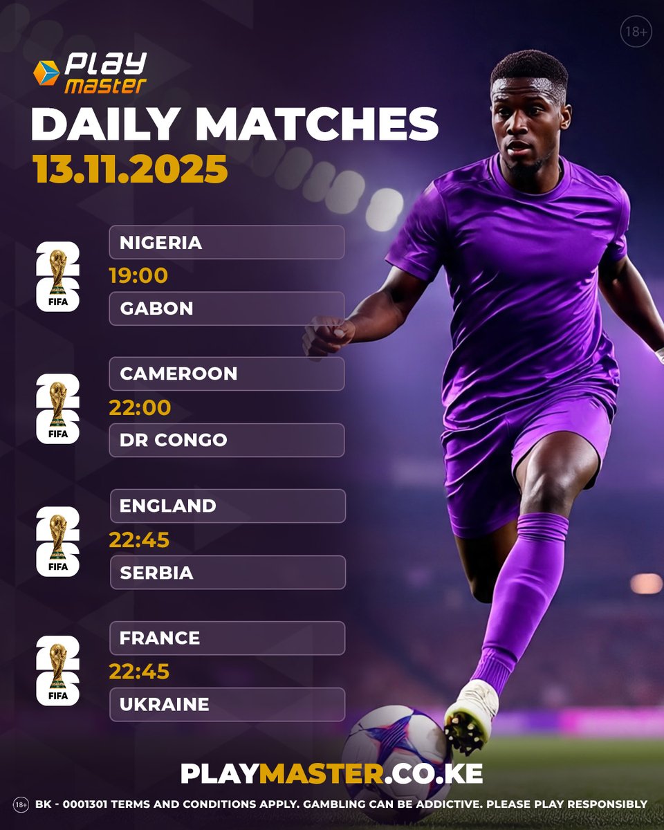 PlaymasterKE's tweet photo. 🔥 The world is watching, and the game is on!
Kila move, kila bao— ni step moja kuenda juu kabisa.
⚽ Experince the thrill na Playmaster!
https://t.co/FiBLyAaxe7 https://t.co/ceykh2DPCP