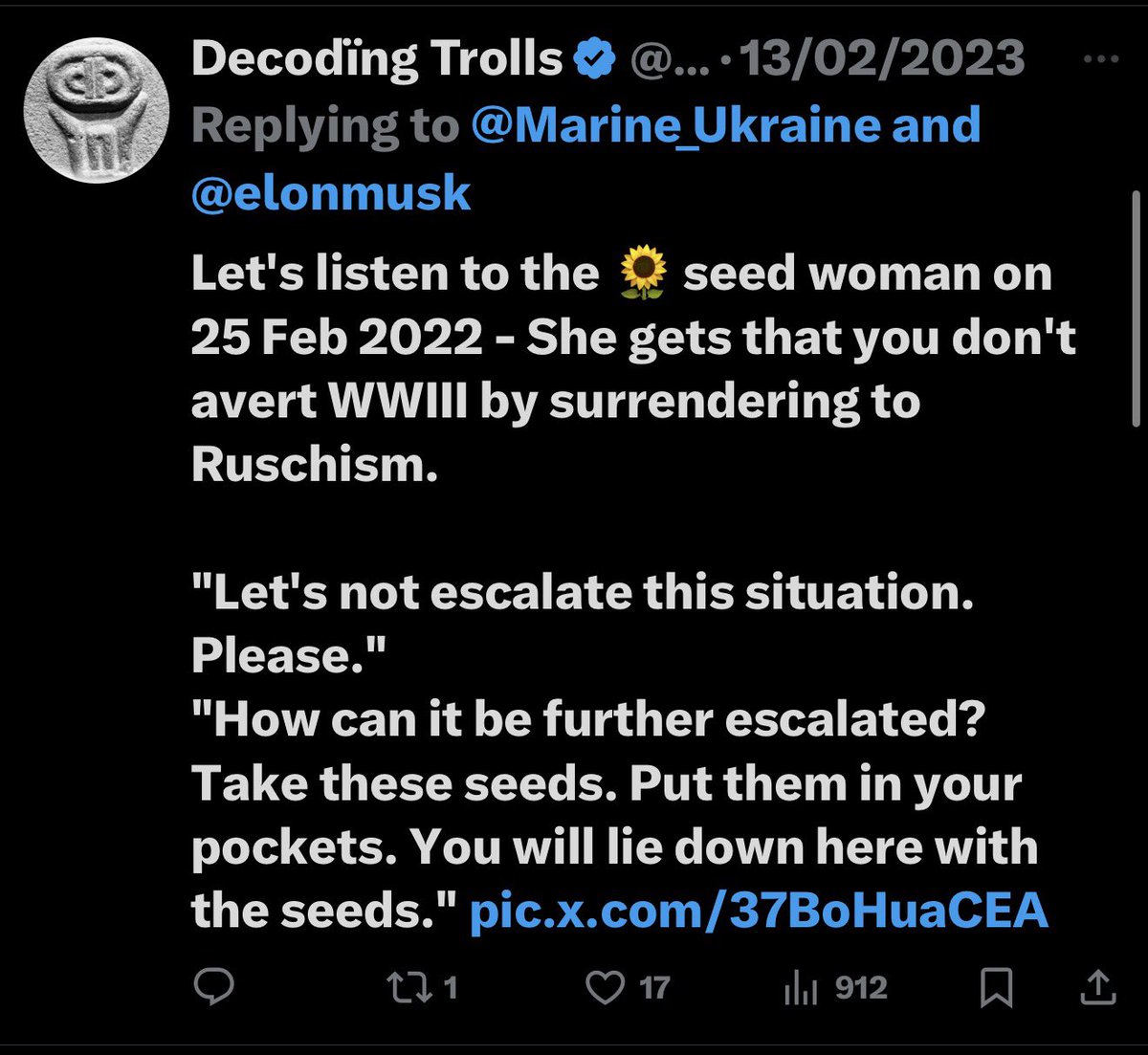 DecodingTrolls's tweet image. ⚡️ Decoding Disinfolklore: Tonight Live

Will be talking about how a Russian combat propaganda meme ended up in President Biden’s mind. 

“We’re not going to risk WWIII over Ukraine, ex-NATO chief recalls Biden saying.”

We’ll look at how a Disinfolklore perspective enables us to…