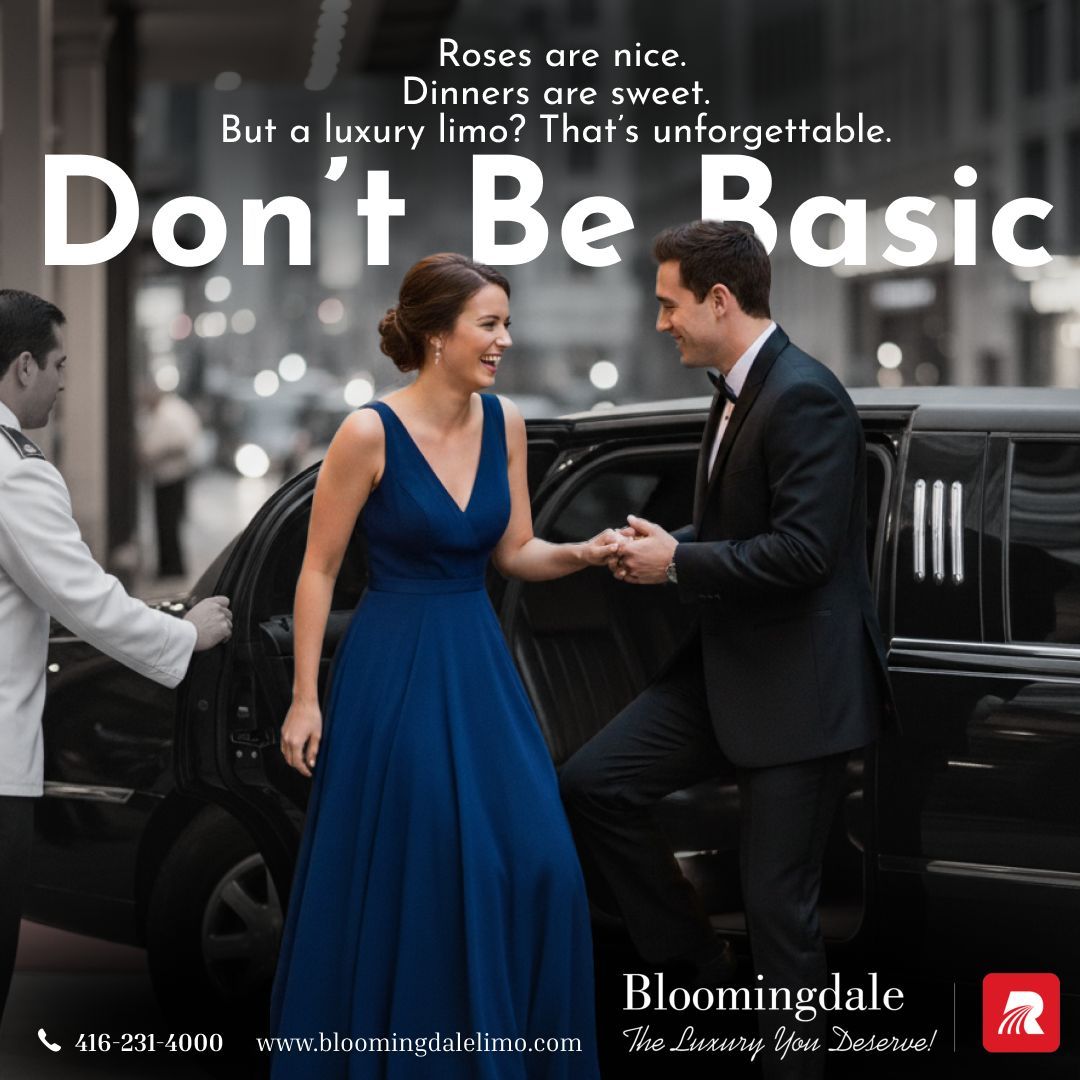 Bloomingdalimo's tweet photo. 𝓡𝓸𝓼𝓮𝓼 𝓪𝓻𝓮 𝓷𝓲𝓬𝓮. 𝓓𝓲𝓷𝓷𝓮𝓻𝓼 𝓪𝓻𝓮 𝓼𝔀𝓮𝓮𝓽. 
But a luxury limo? That’s unforgettable. 

✨ Don’t be basic — arrive in style with Bloomingdale Limousine.

📞 416-231-4000 | 🌐 https://t.co/aXZ7kBiZEU

#TorontoLimo #ChauffeurService #BloomingdaleLimousine https://t.co/yZSmcf1cIZ