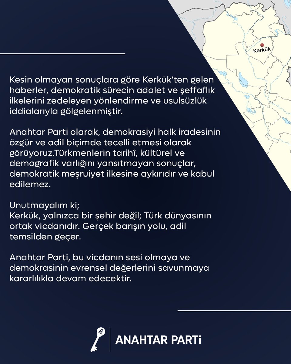 Kerkük yalnızca bir şehir değil, Türk dünyasının ortak vicdanıdır.

<a href="/apartiturkdunya/">Anahtar Parti / Türk Dünyası ve Uluslararası İlşk.</a> <a href="/yel_selma/">Prof.Dr. Selma Yel</a>