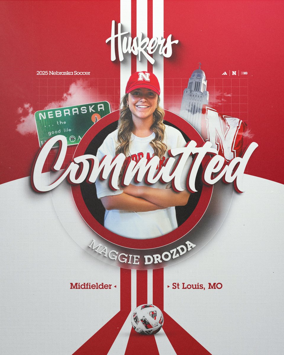 HuskerSoccer's tweet photo. Reppin' the Big Red.

Welcome to The Good Life, @maggiedrozda! ✍️🌽 https://t.co/zQJbFIDatM
