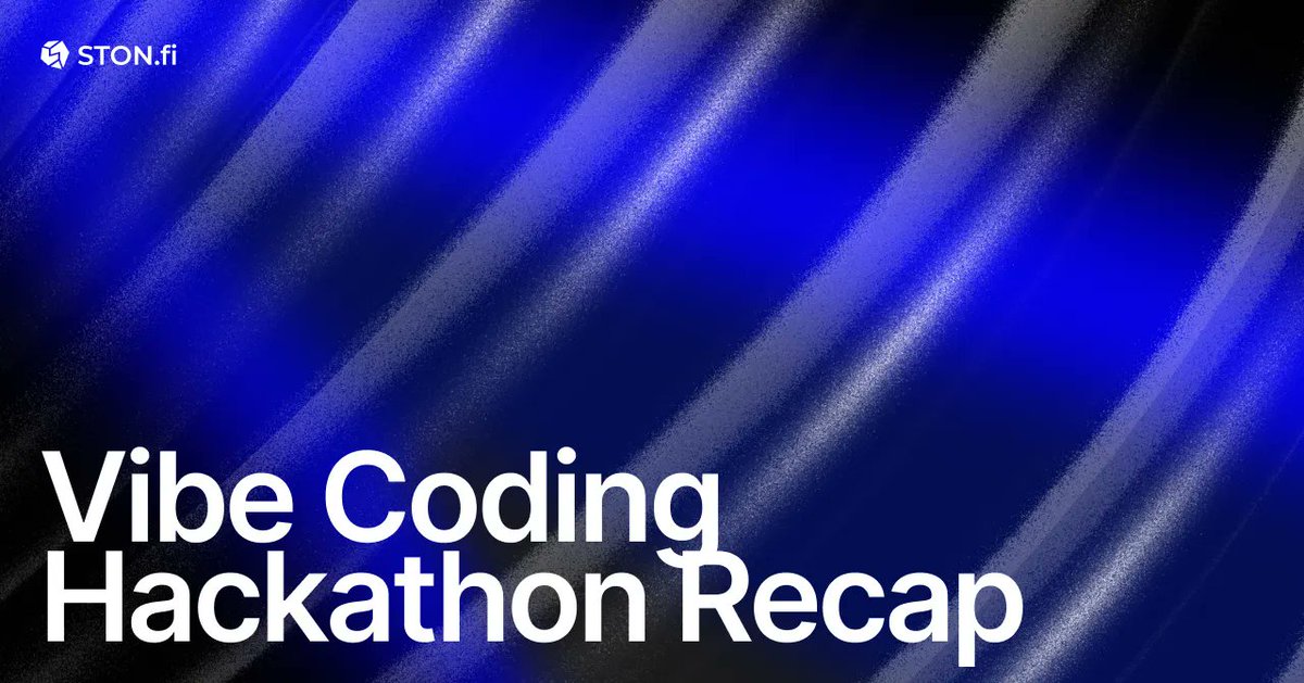 STON.fi x Botanica Vibe Coding Hackathon wrapped up!

11 teams spent 2 weeks building real demos with Omniston SDK, STON.fi API &amp; liquidity pool integrations.

The winners:

🥇 Vintage Game Club (Web3 classic arcade)
🥈 Inite Liquidity Manager