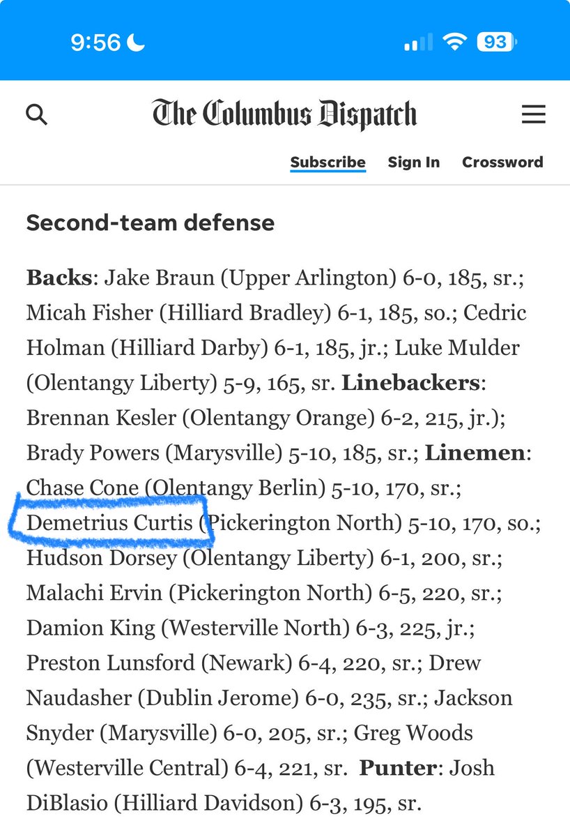 Blessed to receive All District Second Team!  Blessed but still got more work to do! <a href="/PrepRedzoneOH/">Prep Redzone Ohio</a> <a href="/RecruitPN/">Pick North FB Recruiting</a> <a href="/pnfootball/">Pick North Football</a> <a href="/Ry_smitty12/">Ryan Smith</a> <a href="/TylerStevens94/">Tyler Stevens</a> <a href="/CoachHillerich/">Nate Hillerich</a> <a href="/MaxPreps/">MaxPreps</a>