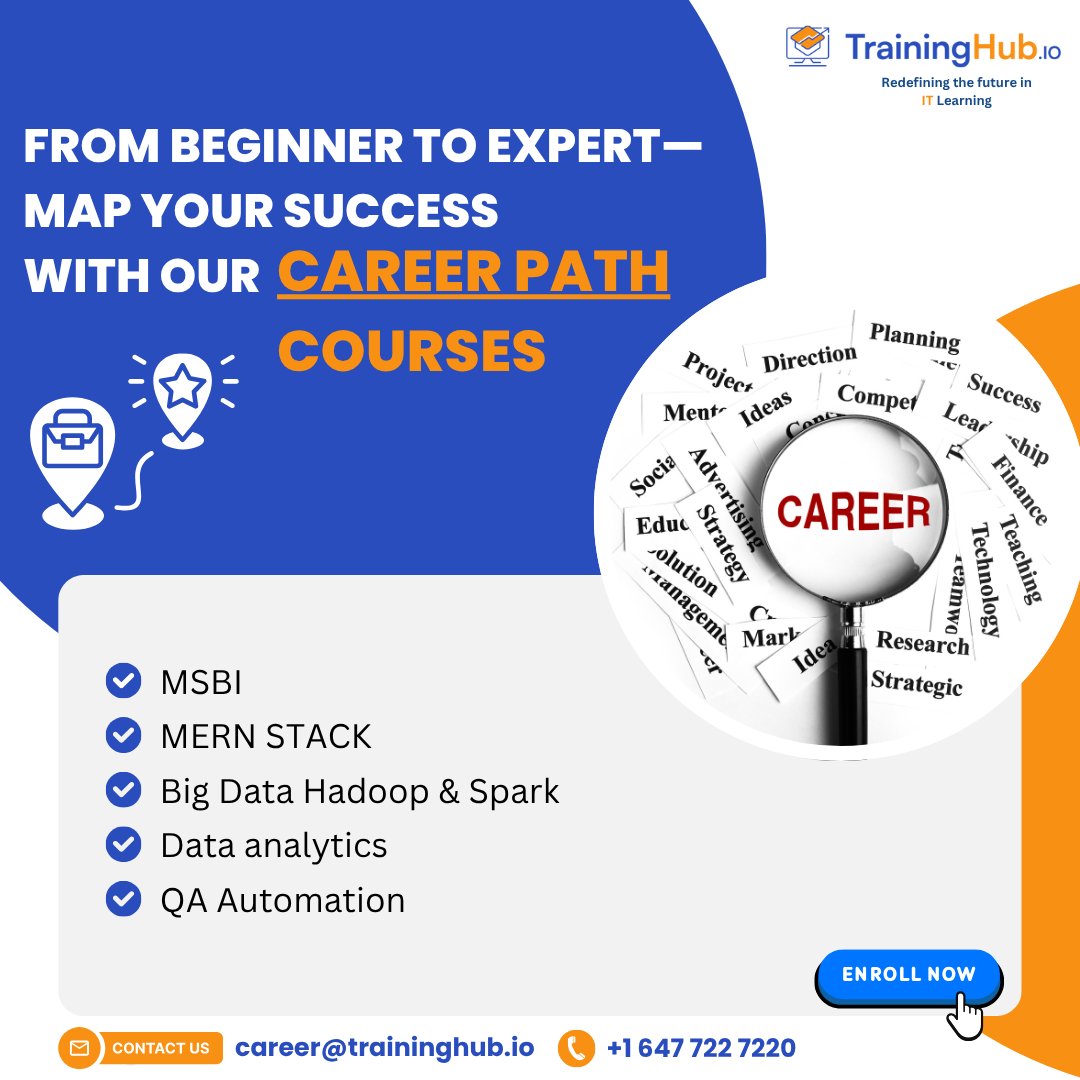 TrainingHubCAN's tweet image. 💻 Your Career in Tech Starts Here at TrainingHub!

Learn high-demand skills that drive innovation. 
Explore programs that lead to tech jobs: zurl.co/M4nvp

#DataAnalytics #QA #BI #Cloud #Python #AWS #Salesforce #SQLServer #ITcourses #TrainingHub