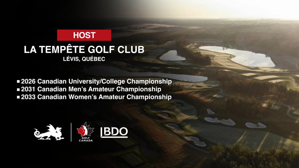 Golf Canada and <a href="/GolfLaTempete/">Golf La Tempête</a> are proud to announce a multi-year partnership that will see the Quebec City and Lévis area club host three national amateur championships over the next eight years.

🗞️: bit.ly/4oClYs9
