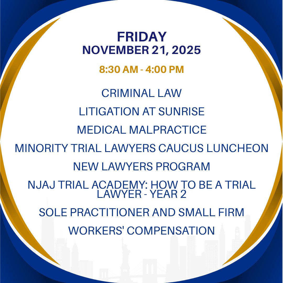 Check out this year's programs at #MeadowlandsSeminar 2025⚖️

Visit nj-justice.org/meadowlands for more!