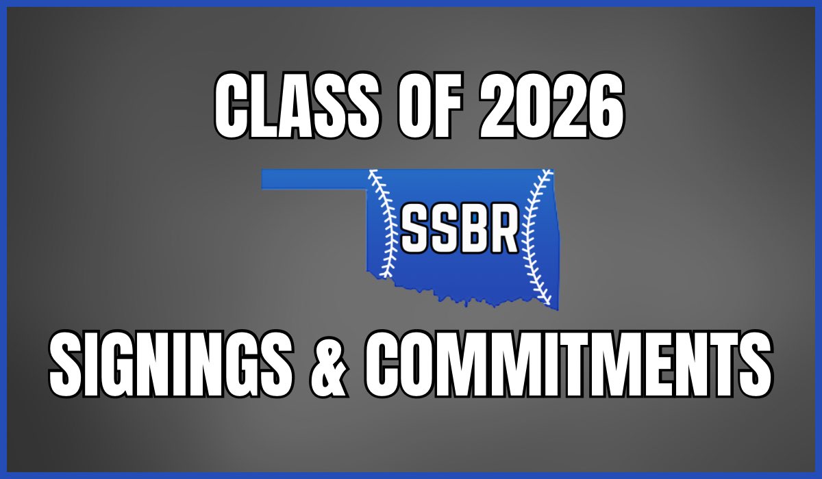 SoonerStateBSBL's tweet photo. 𝗖𝗟𝗔𝗦𝗦 𝟮𝟬𝟮𝟲 𝗦𝗜𝗚𝗡𝗜𝗡𝗚𝗦/𝗖𝗢𝗠𝗠𝗜𝗧𝗠𝗘𝗡𝗧𝗦

Today is the 1st day of the early signing period

We’ve put together a list of signings/commitments of the 2026 class from the Sooner State

Check it out at the link below ⬇️

🔗 https://t.co/jP1TR8Lyjy

#OKPreps https://t.co/c6lzI8Daqq