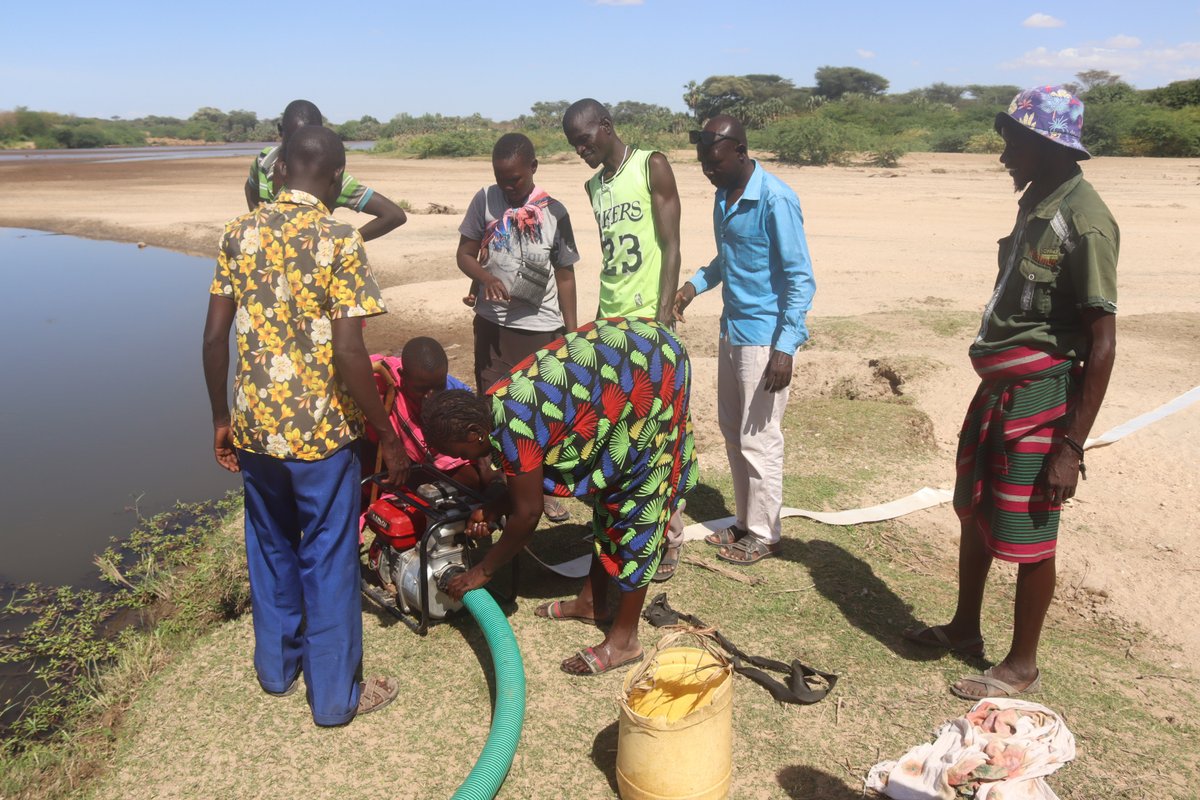 HelpAge's tweet photo. Today’s focus at #COP30 is ‘Education’. 
In Kenya the Turkwel River is drying up due to climate change. We’re helping communities adapt thru climate-smart agriculture. Local partner Echami A Ito trained people - > 80% women - on environmental conservation &amp; natural resource mgmt. https://t.co/4YrWu4PHyJ
