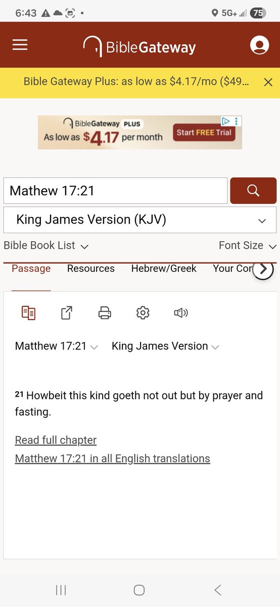 Masked______6's tweet photo. @heiszoch @rever_deri68154 @hapree464862 @Adam_FaithfulM The King James Version has Matthew 17:21,
But the English Standard Version "doesn't" have it.

Humans added, removed, or changed the original Gospel that was given to Jesus.
That's one of the reasons why there's so many bibles.
The original is lost or changed
 👇 https://t.co/9ntFIoMBRS
