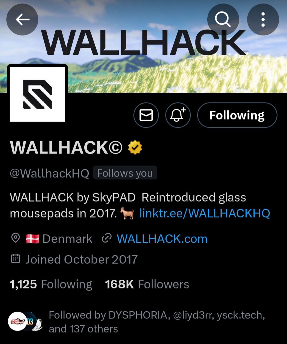 Tysm WALLHACK for the follow 🔥

I can't believe it. 🫣