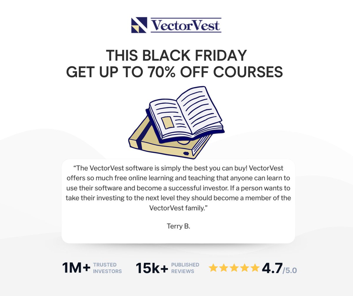 Ready to boost your investing skills? Our Black Friday education sale is on, with savings up to 70% on select VectorVest courses. 

These courses break things down in a clear, practical way, so you can feel more confident in the decisions you make. You can:

- Learn at your own