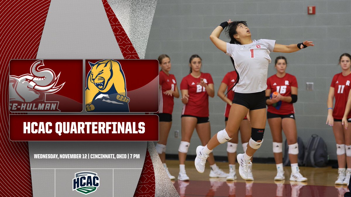 🏐: Rose-Hulman will travel to take on Mount St. Joseph in the HCAC Quarterfinals TONIGHT at 7 PM. #GoRose

📍: Cincinnati, Ohio
⏰: 7 PM
📺: bit.ly/4oAEUaI
📊: bit.ly/47xF8Jy
📄: bit.ly/3JqNUji