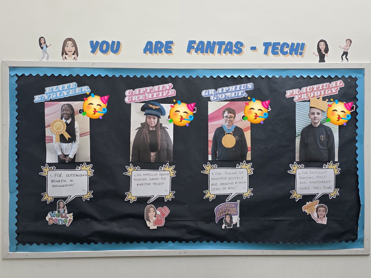invacadTech's tweet image. Another FANTAS-TECH month in our department 🥳

Well done to N, M, K and J for all of your hard work! 🎉👏🏼

@invacad @DhtLivingstone @MsMcCready