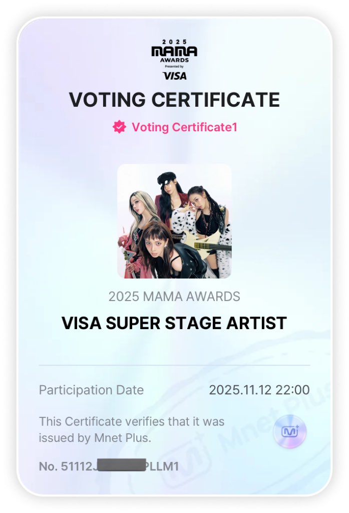 [🗳️] VOTING COLLABORATION

It’s reset time, S2U! Cast your votes for #Hearts2Hearts and #aespa again!

🔸 OLIVE YOUNG K-BEAUTY ARTIST
       — Hearts2Hearts
🔸 VISA SUPER STAGE ARTIST 
       — aespa

📍 MNET PLUS App
🔚 Olive Young  : 11.18 00:00KST
🔚 Super Stage : 11.14