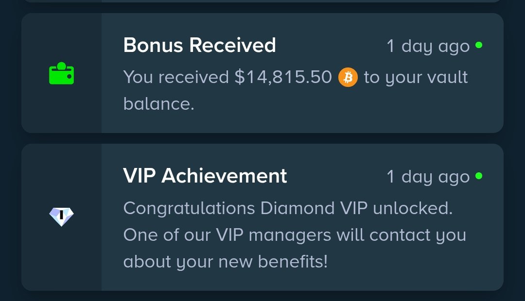 ONEX_Stake's tweet image. Yesterday I finally hit 💎 Diamond Level on @Stake! 🔥
Here’s the Diamond bonus my VIP host just sent me 💰

I’m pretty happy with it 😎
But what do you think — how much bonus should I have gotten? 🤔👇

#Stake #DiamondLevel #VIP #Bonus