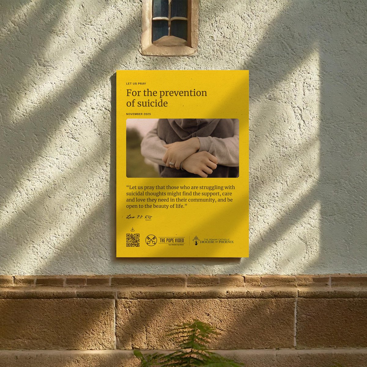 Share The Pope Video in your community! 📣

Let us join our prayers to the Pope’s intention this month: For the prevention of suicide.

Download the official poster from this website: 🌐 thepopevideo.org

#Prevention #Suicide #Community
#ThePopeVideo #ClickToPray