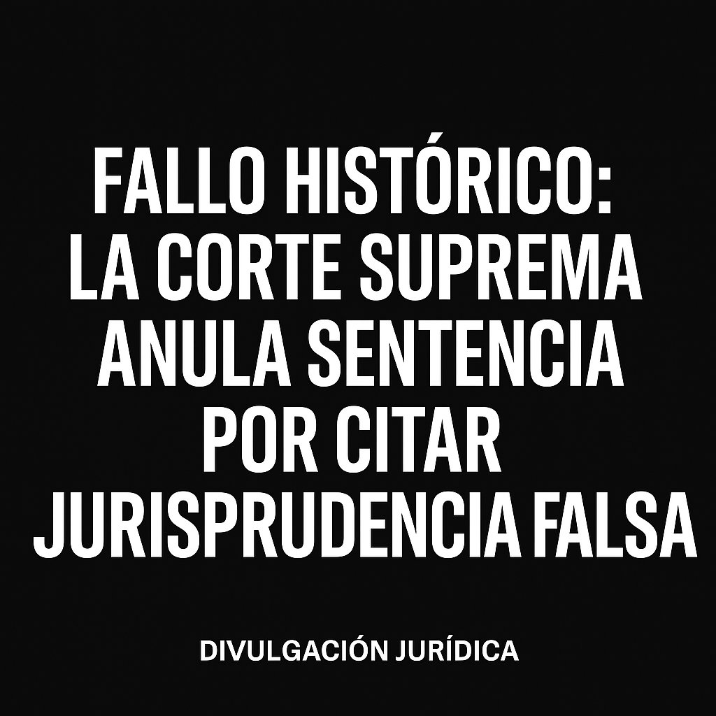 divulgajuridica's tweet image. 🧾 Fallo histórico: la Corte Suprema anula sentencia por citar jurisprudencia falsa

Este fallo fue compartido por el Dr. @avcanosa.

Por primera vez en Colombia, la Corte Suprema anula una decisión judicial porque un tribunal citó jurisprudencia inexistente y advirtió:

“Ni los…