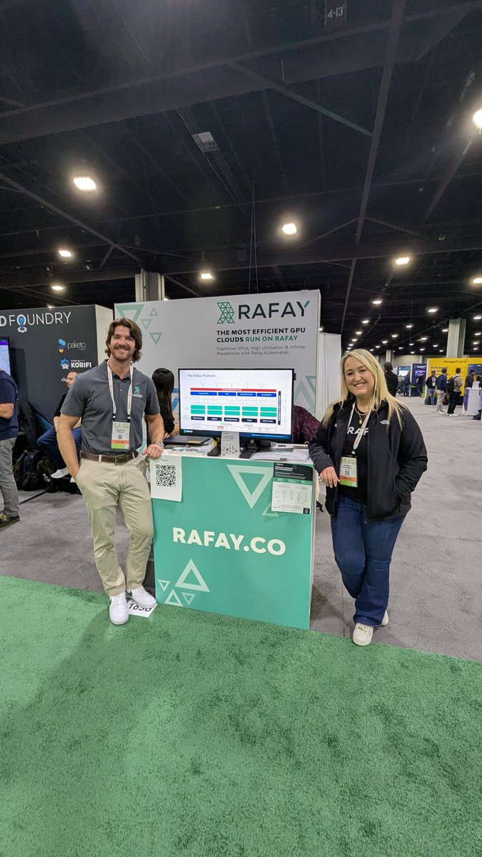 vmblog's tweet image. Had a great time chatting with the Rafay team at #KubeCon learning how they are transforming #Kubernetes and #AI Infrastructure Management for enterprise platform engineering teams. At the show? Visit their booth.