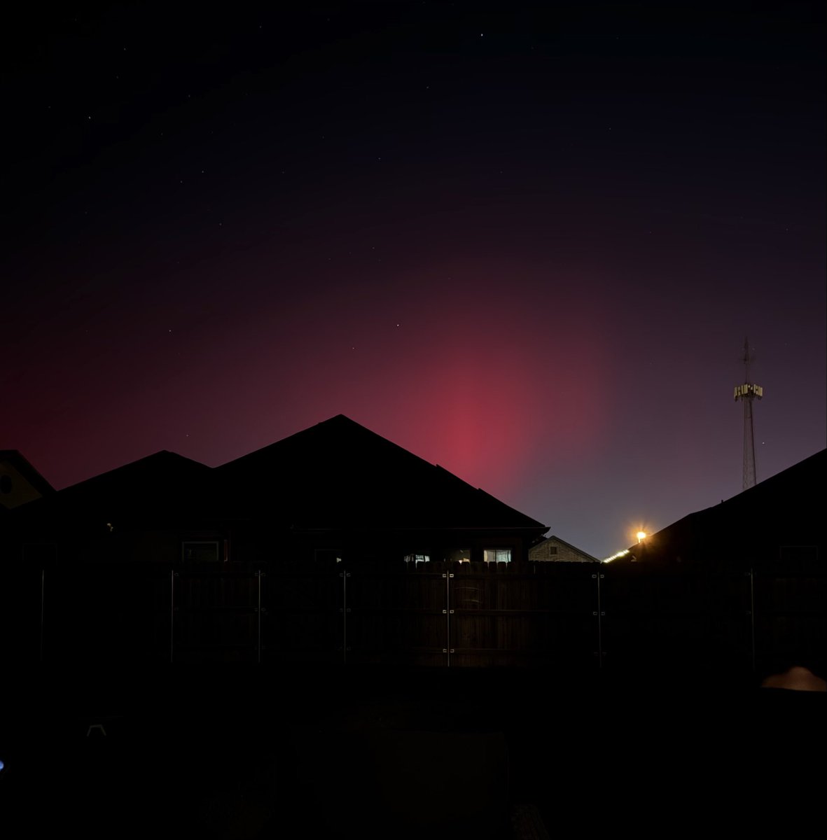 Growing up in Minnesota this was common but the northern lights even made it to San Angelo, Texas last night.