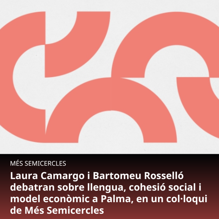 llenguacat's tweet photo. Quina relació hi ha entre la llengua i el model econòmic? 💶

En parlarem a Palma amb la professora de lingüística a la UIB @Laurarevolta i el president del Cercle Mallorquí de Negocis @BartomeuBoeres! #Semicercles 🎓

📰 https://t.co/i2HmWVCU4u