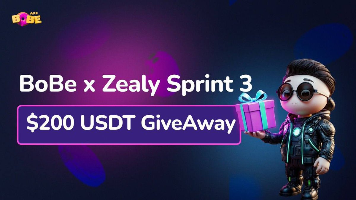 BobeApp's tweet image. BoBe x Zealy Sprint 3: MAINNET LIVE – $200 USDT Reward Pool

BoBe Mainnet is officially live, and we’re celebrating with a brand new Zealy Sprint 3 🪙

- Rewards: $200 USDT
- Winners: Top 10 participants on the Sprint 3 leaderboard
- Duration: From now to Nov 22 4PM UTC 
 
Join…