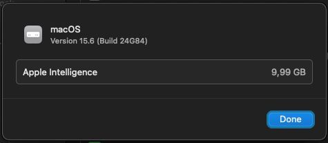 koskila's tweet image. Probably the worst use of 10 GB of storage ever. 😂

#AppleIntelligence #macos