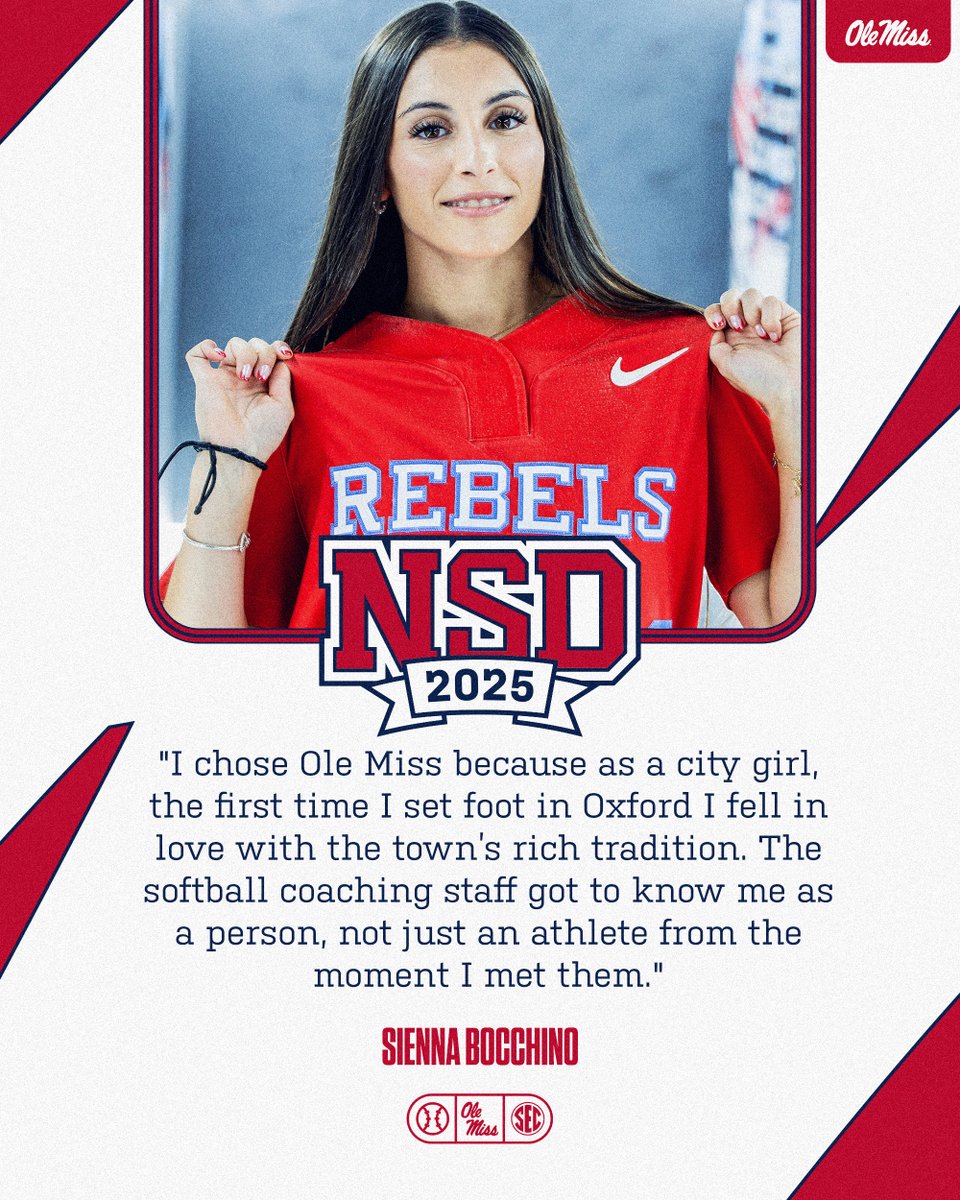 OleMissSoftball's tweet image. We can&apos;t wait to have Sienna Bocchino in the Sip! 

@SiennaBocchino x #HottyToddy