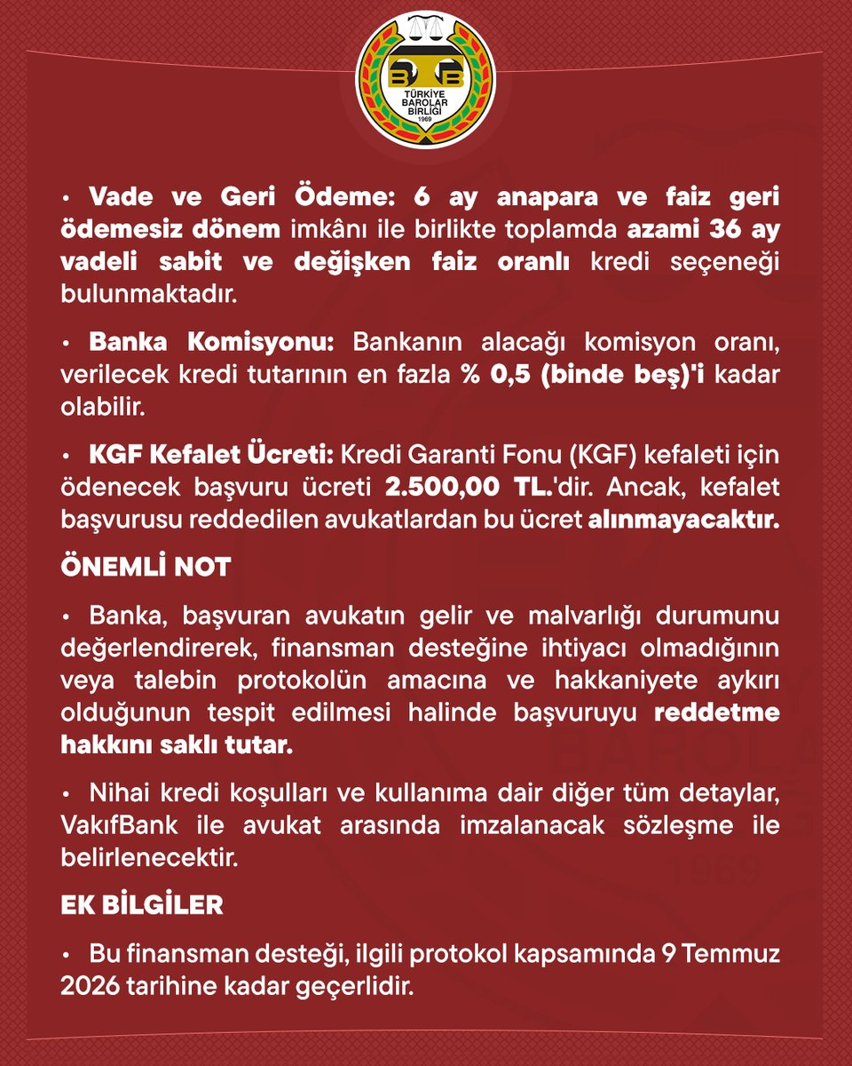 Büro Kurmak İsteyen Veya Halihazırda Bürosu Bulunan Avukatlara Uygun Şartlı Finansman Desteği

👉  barobirlik.org.tr/Haberler/86051
