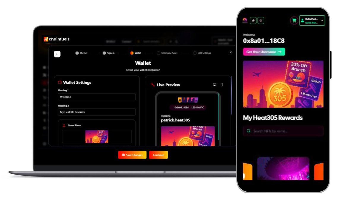 Last week at <a href="/Futurist_conf/">Blockchain Futurist Conference</a> , I met amazing brands building in Web3.

One thing they loved — the branded wallet.

✅ Lives on your website
✅ Email / Gmail login
✅ user.brand Web3 IDs
✅ Link products → digital rewards
See it live 👇
👉 heat305.com
#Web3 #Blockchain