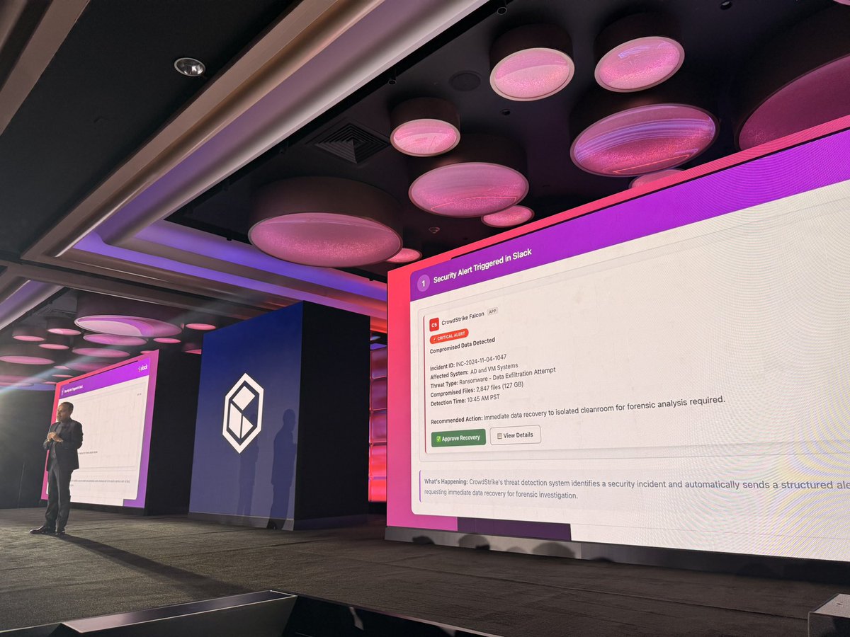 RobKramer_Data's tweet image. .@Commvault SHIFT 2025 is now. SanjayMirchandani @mirchi111 kicks off the keynote with some great news. Commvault Cloud Unity. 

It unifies data security, cyber recovery, and identity resilience for enterprises across cloud, hybrid, and on prem environments. More to come!…