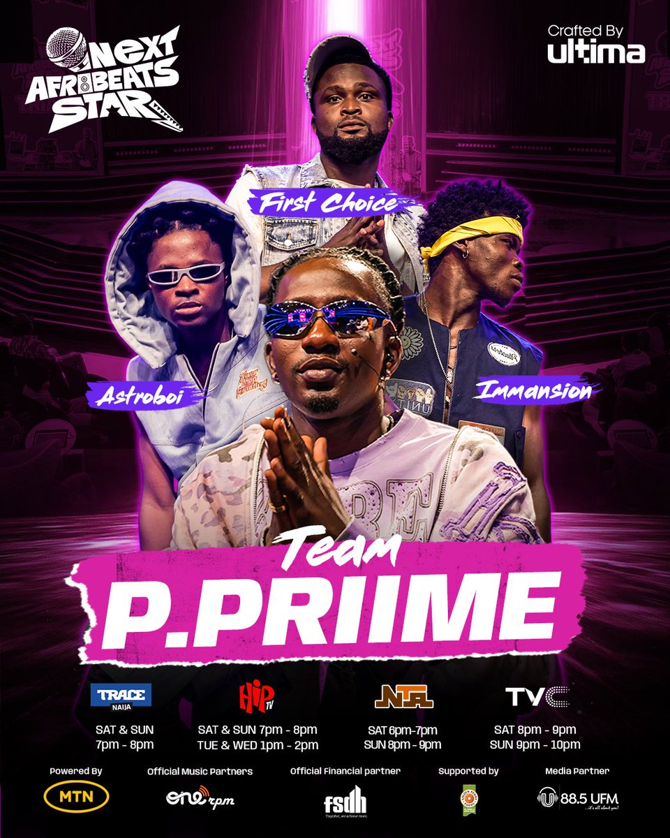 Gbemidebe! 🥳

This team have walked in with the confidence of champions and the hunger of dreamers
Will they dominate or detonate? 👀

One thing’s clear, <a href="/ppriime_/">DEBE</a> and his Team didn’t come to play. 🔥

#nextafrobeatsstar #TeamPPriime