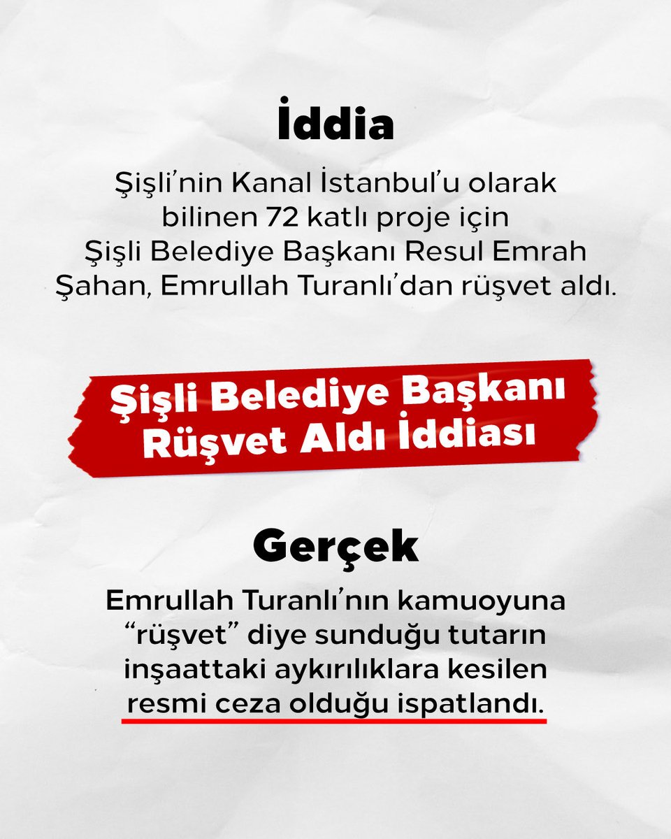 İş insanı Emrullah Turanlı, Şişli Belediyesi’nin kestiği cezayı ‘rüşvetin belgesi’ diyerek yandaş medyada boy gösterdi.

istanbuliddianamesi.com/tr/haber/kesil…