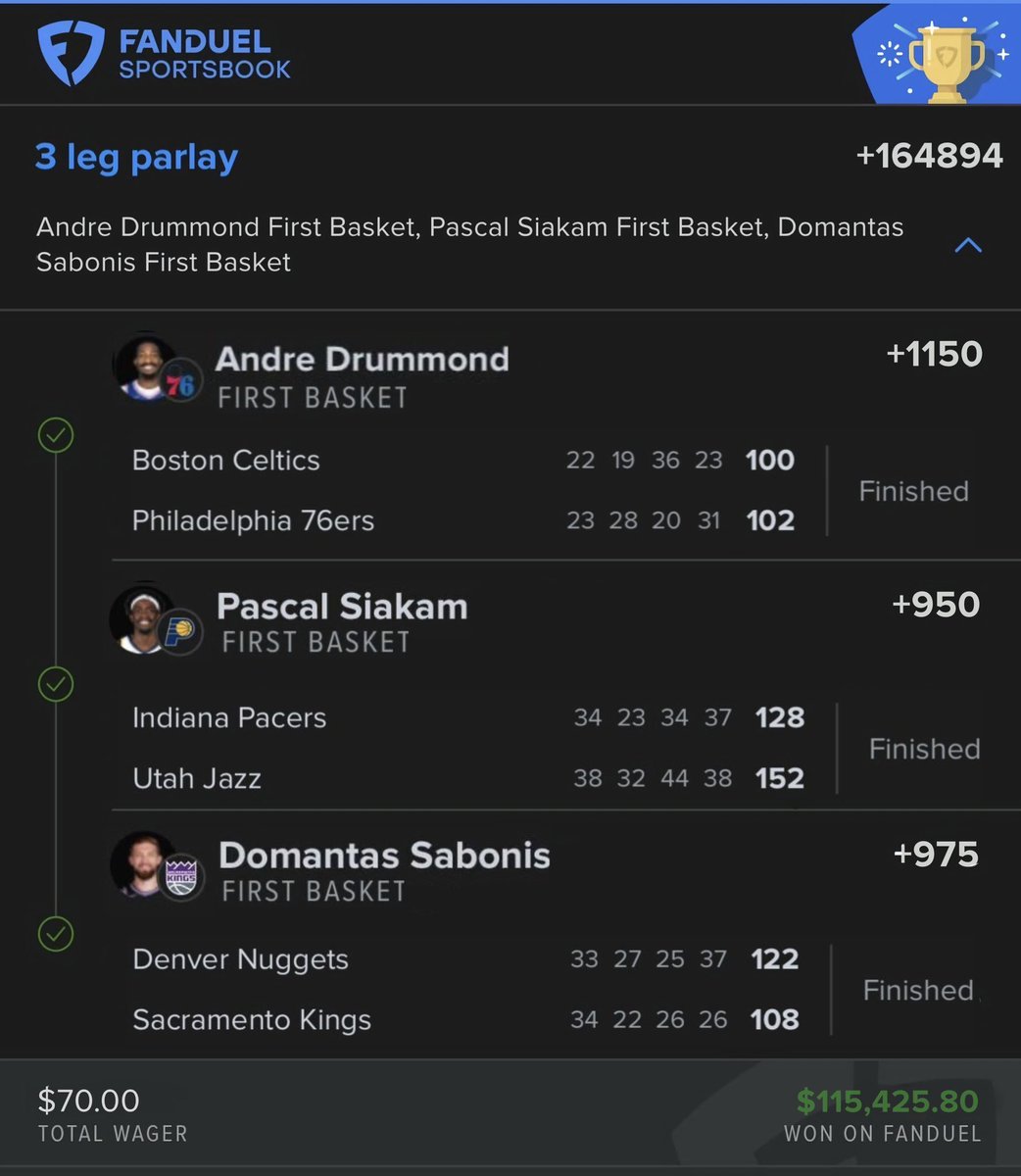 Parlay_Sniper_'s tweet photo. BAAANNNGGG✅✅✅✅ I’M ON AN INSANE RUN MAN!!!🤯

Some might call it luck, Some might say I’m a genius, but I honestly don’t care🤑🤑

All that matters is that I’m winning!!!🥂💥

Fanduel is in trouble😂

$1000 to everyone that RETWEETS/LIKES THIS❤️🔁 https://t.co/R8tVIRNX6W
