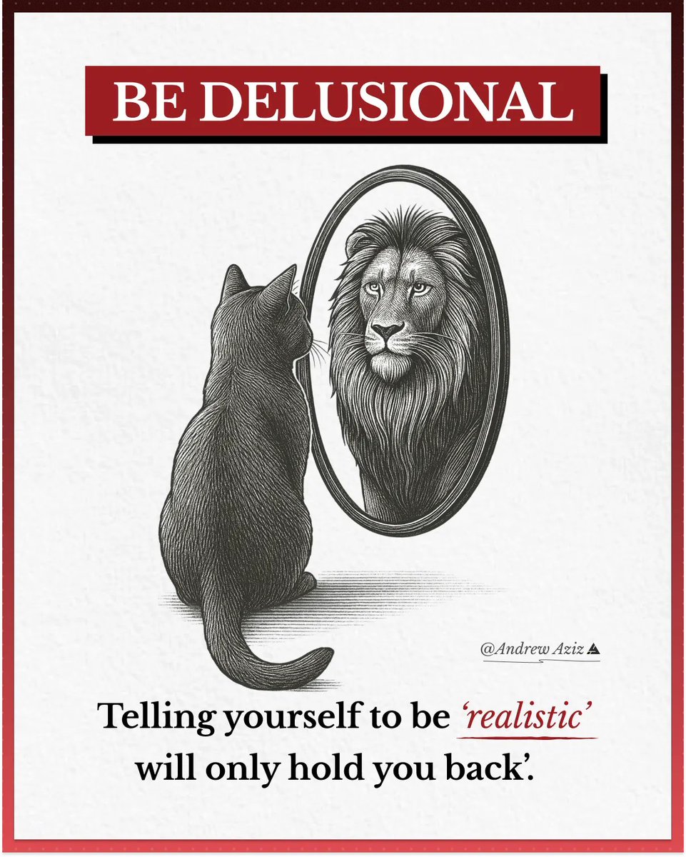 One thing all successful people have in common?  

It's not luck...  
It's not that they have amazing ideas...  
It's not even that they've found some 'secret'...  

It's that they're delusional. 

They believe long before the results show up. 

And belief can be a powerful tool.
